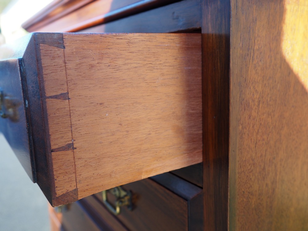 Victorian walnut wellington chest View II