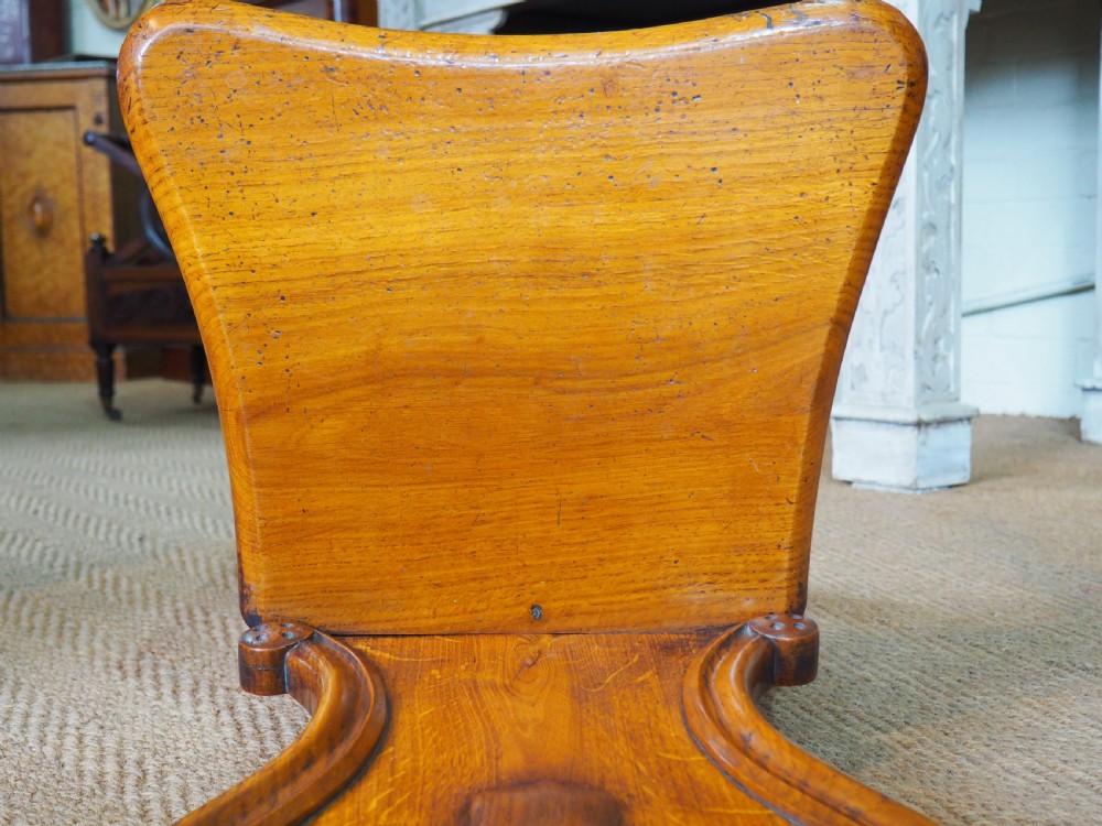 Pair of Oak hall chairs View IX