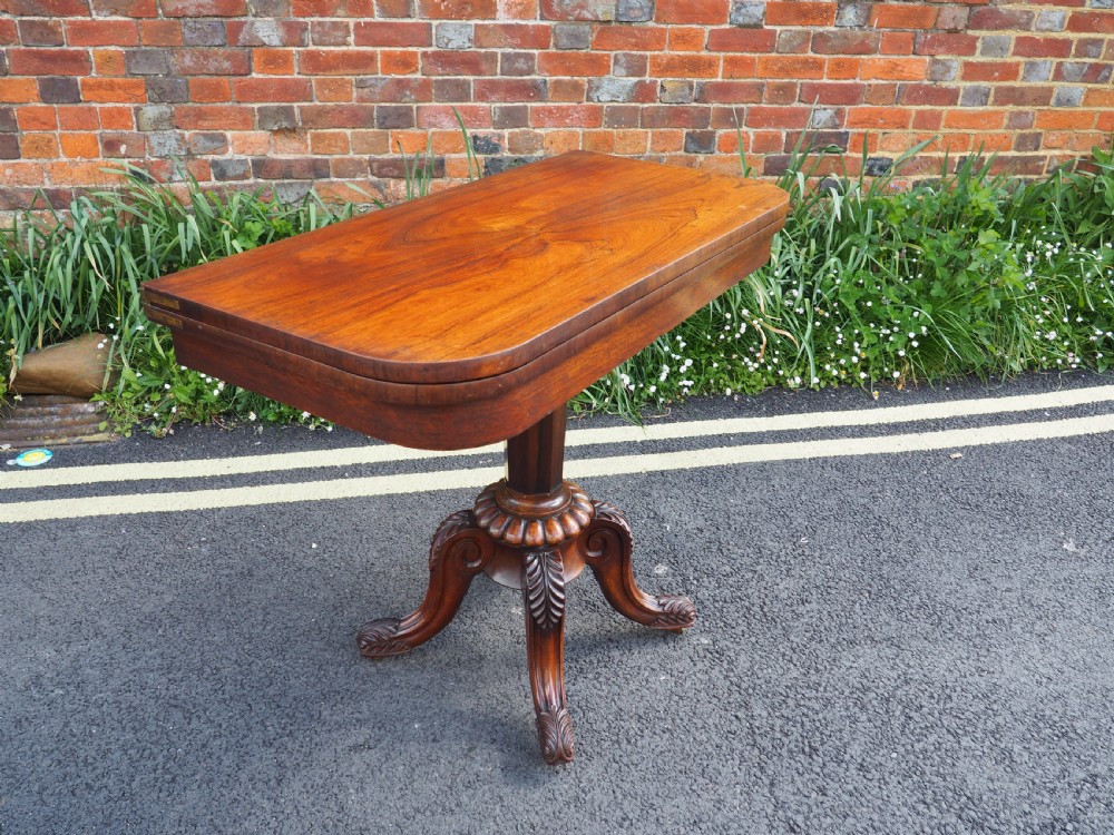 Victorian Rosewood card table View III