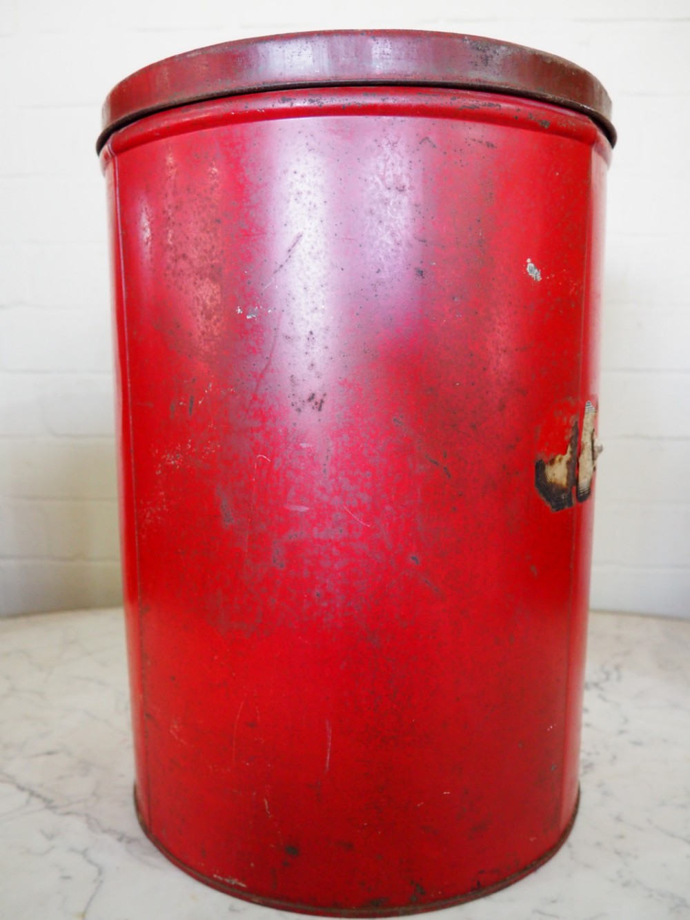 Group of four Belgian coffee canisters View V