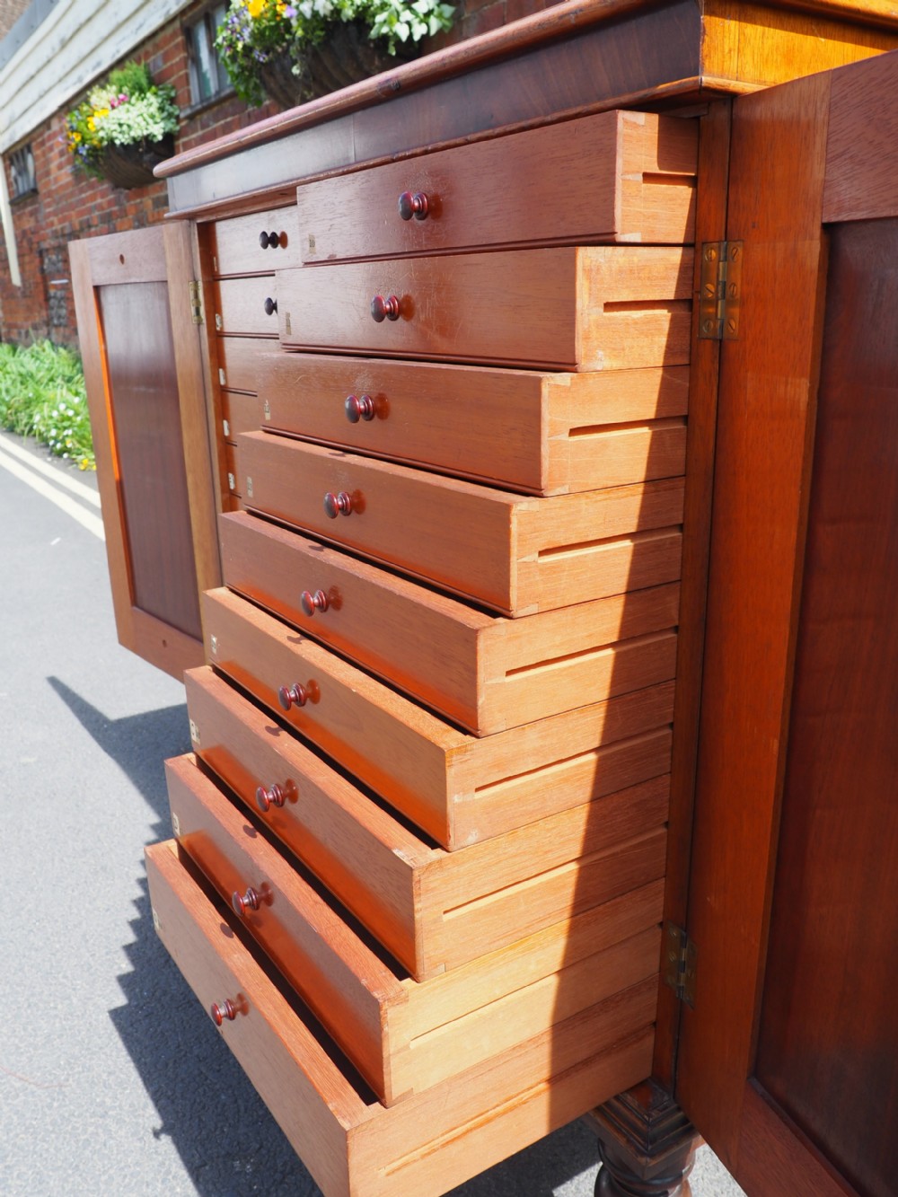 Victorian Mahogany collectors cabinet View VII