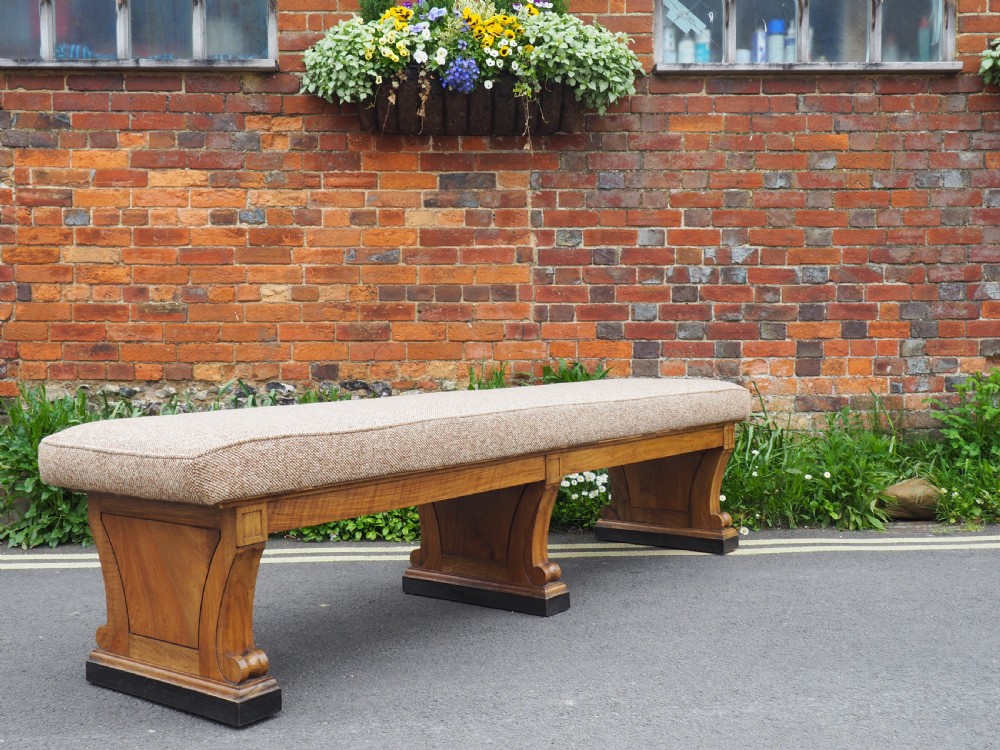 Large walnut bench