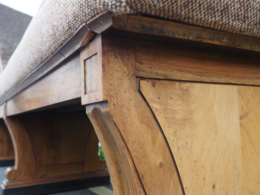 Large walnut bench View II