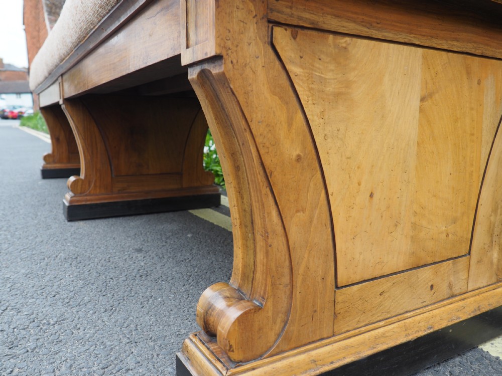 Large walnut bench View III