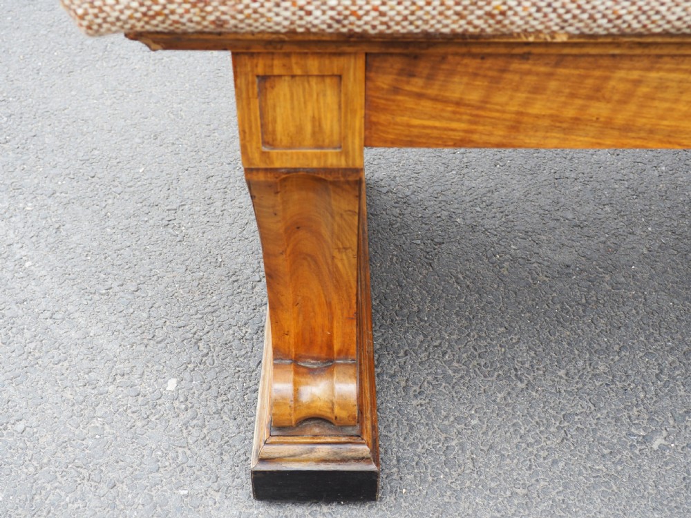 Large walnut bench View V