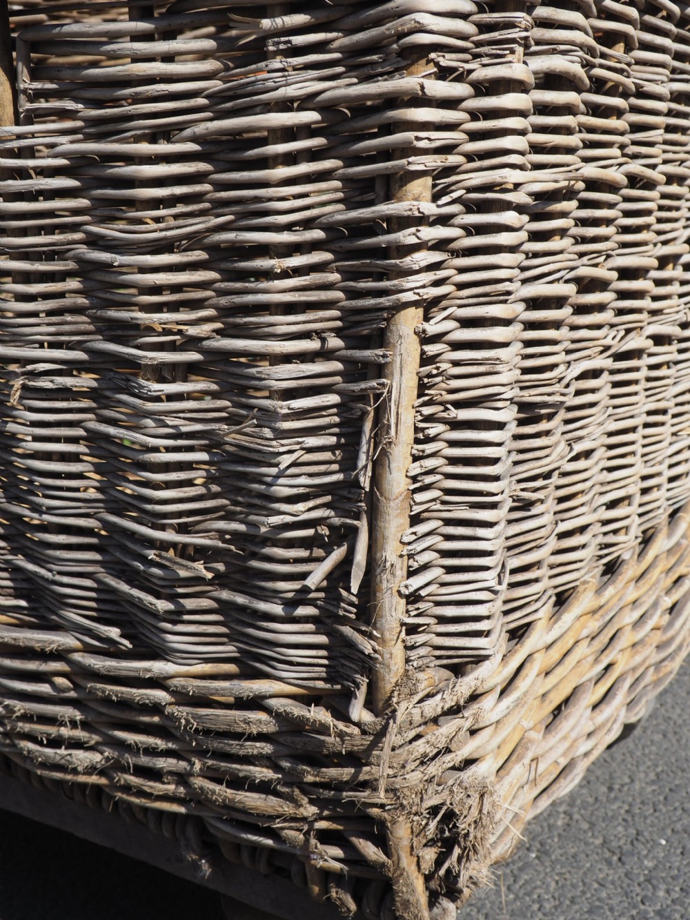Antique wicker mill basket View III