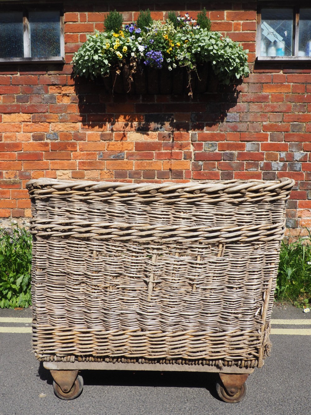 Antique wicker mill basket View V