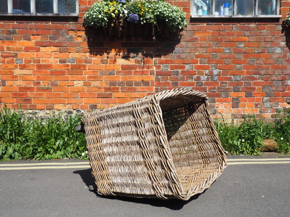 Antique wicker mill basket View VI