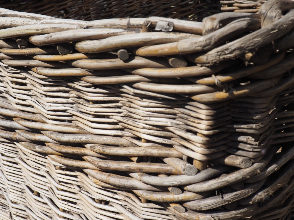Antique wicker mill basket View VII