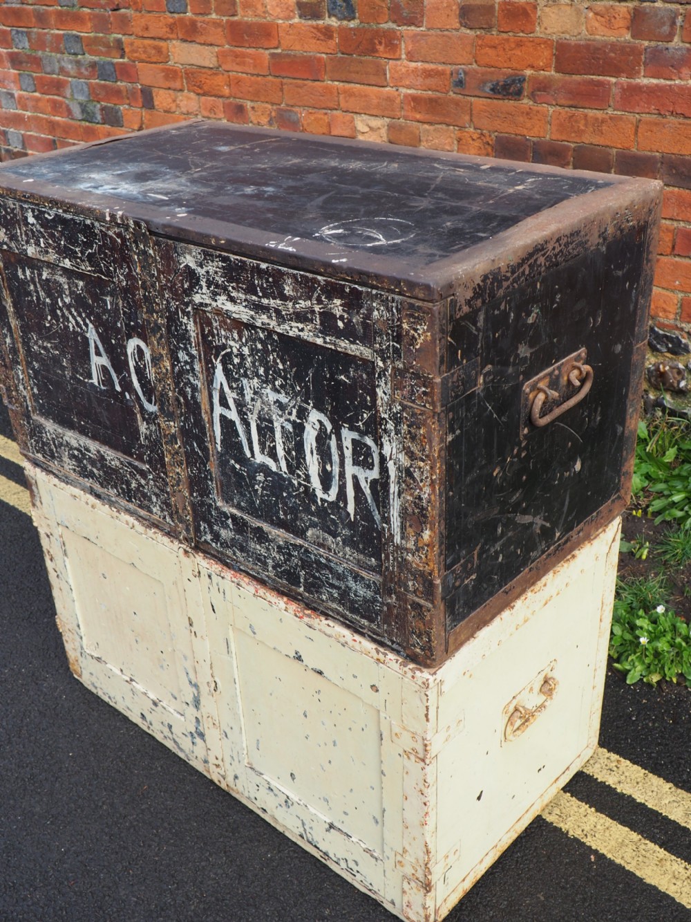 Teak military chest with cases View VII