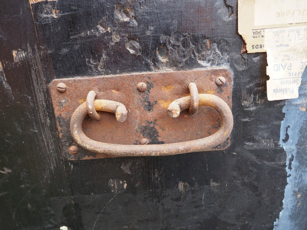 Teak military chest with cases View IX