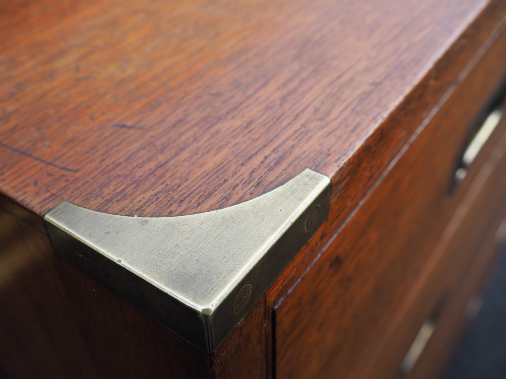 Teak military chest with cases View XIV