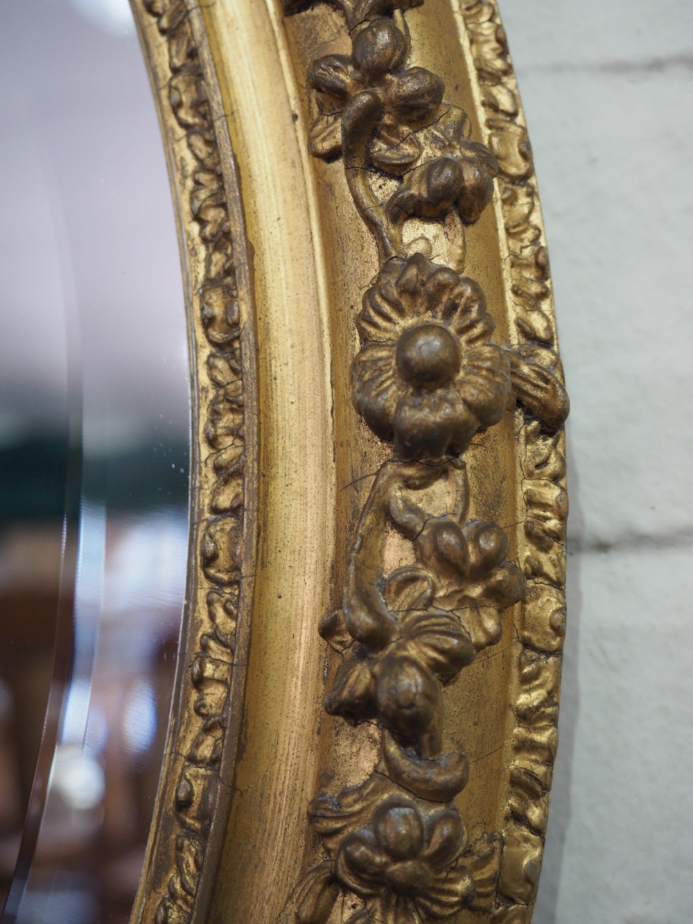 Pair of painted and gilt mirrors View II