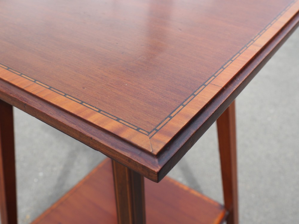 Edwardian inlaid mahogany table View II