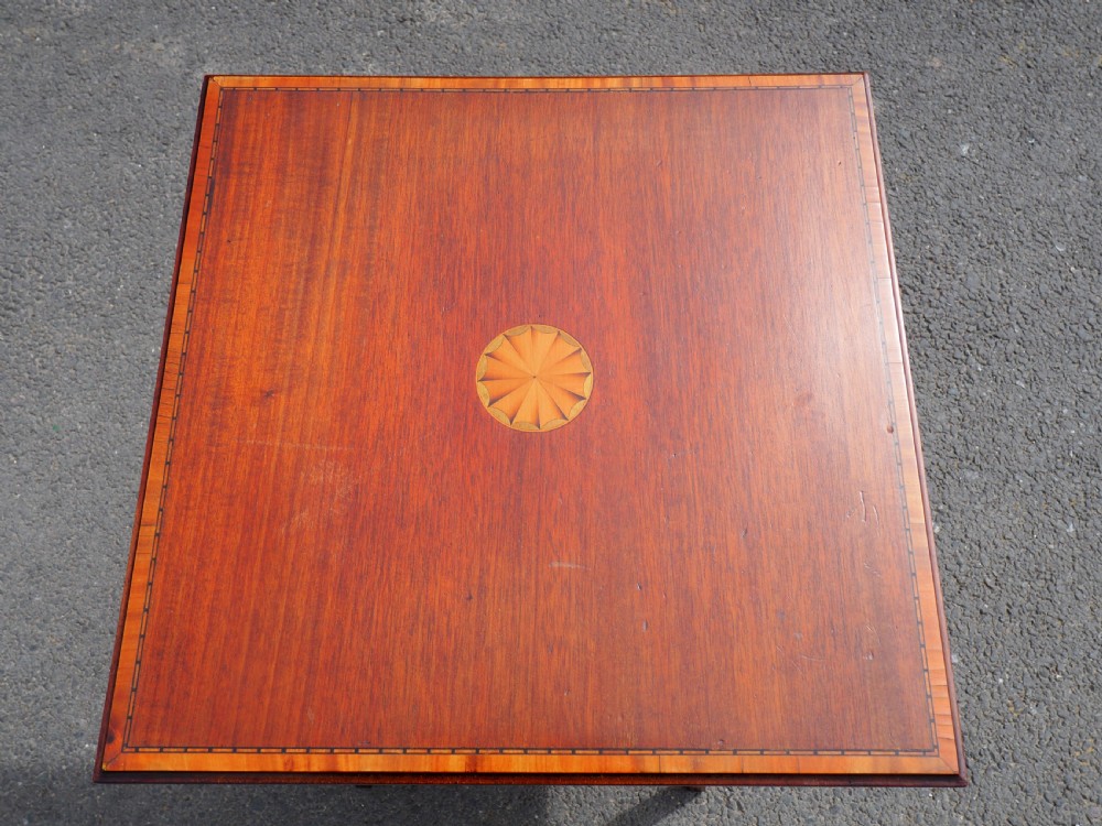 Edwardian inlaid mahogany table View IV