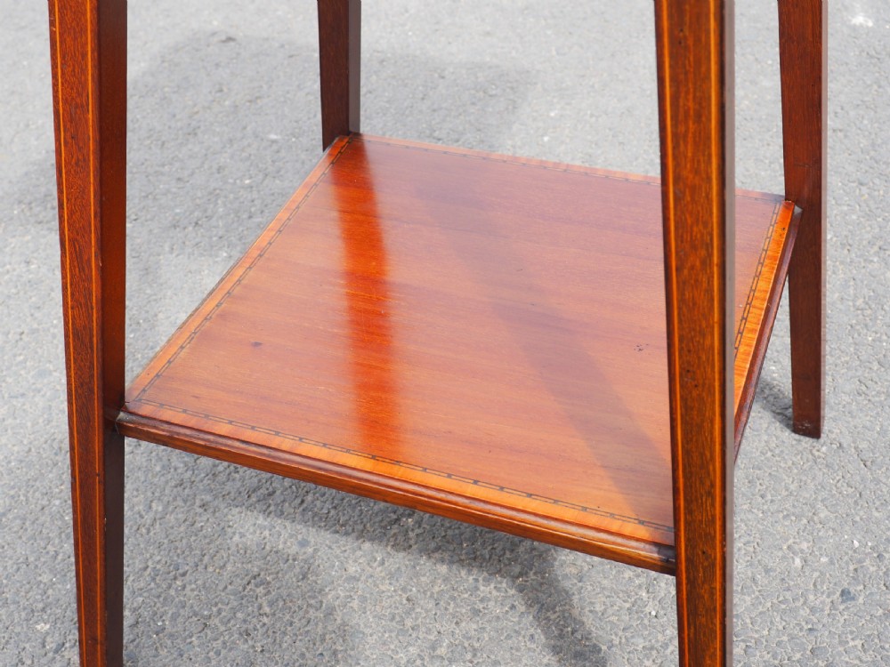 Edwardian inlaid mahogany table View V