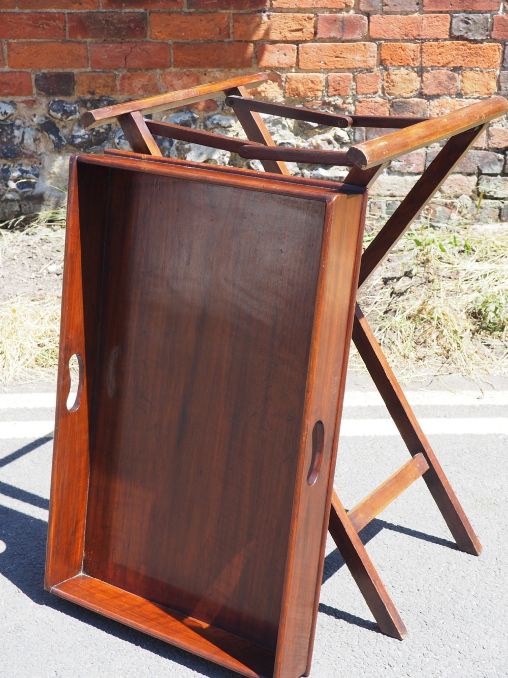 Mahogany butlers tray View V