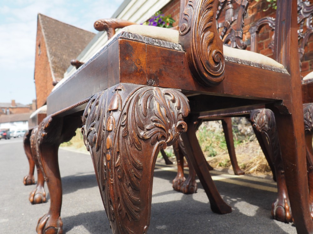 Set of six Chippendale Revival chairs View VI