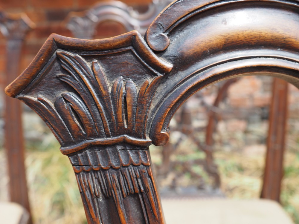Set of six Chippendale Revival chairs View VIII