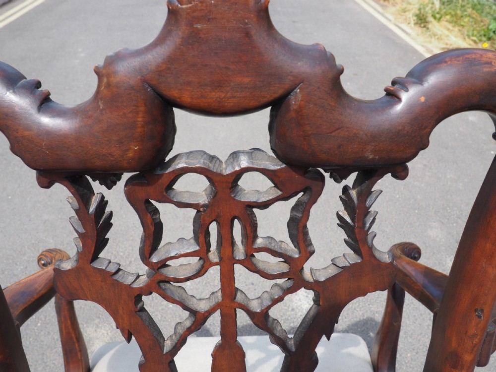 Set of six Chippendale Revival chairs View XI