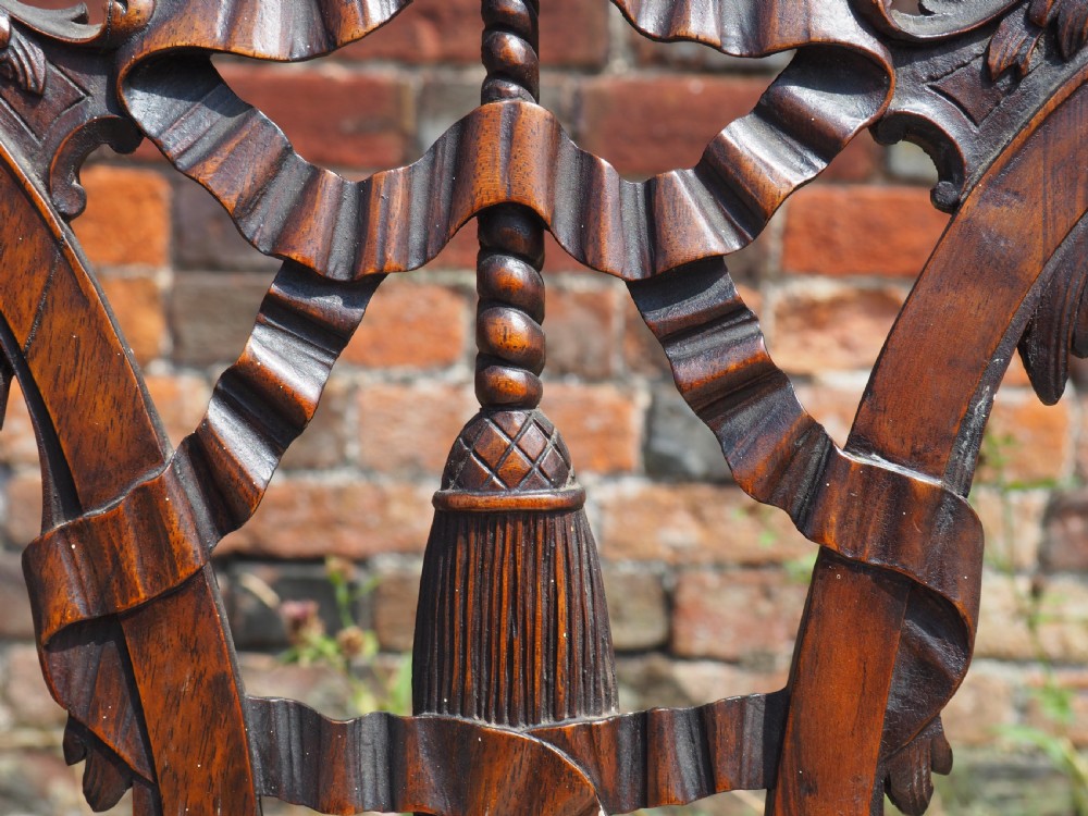 Set of six Chippendale Revival chairs View XIII