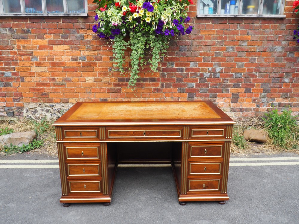 Continental Mahogany pedestal desk