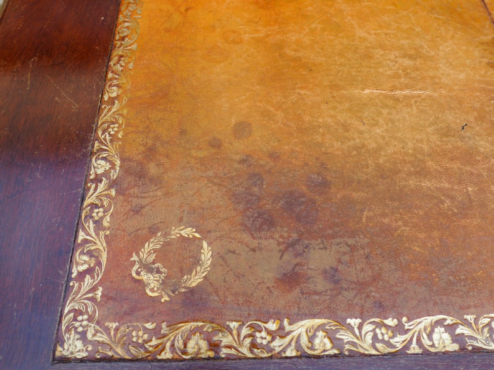 Continental Mahogany pedestal desk View VIII