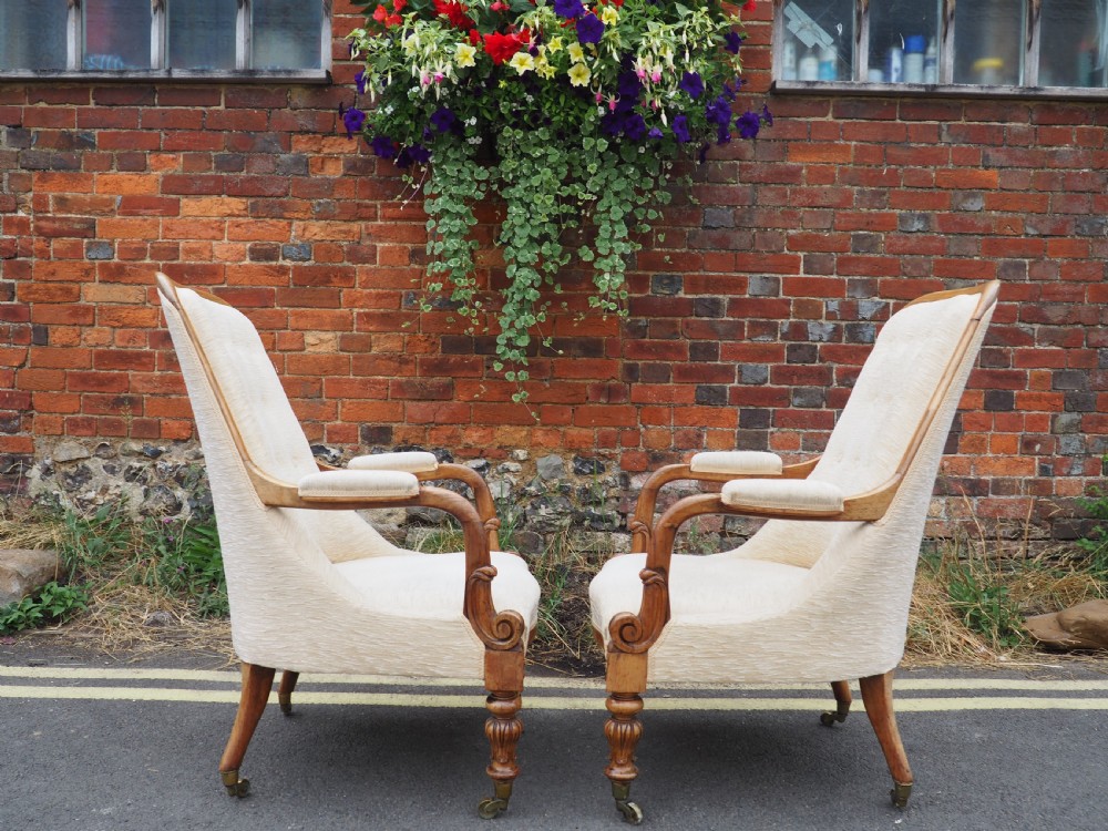 Pair of Victorian Rosewood armchairs View IV