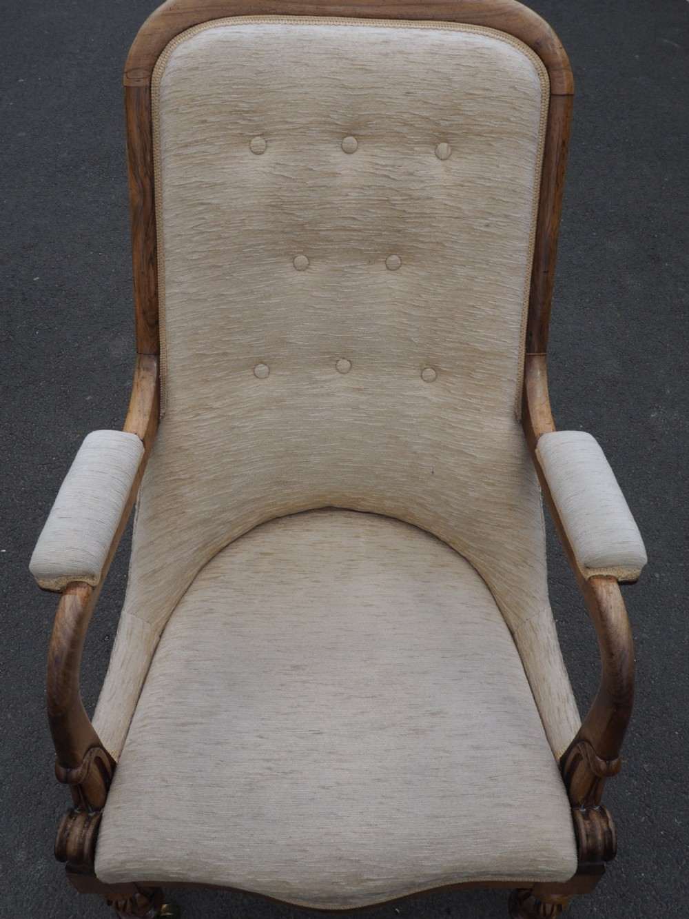 Pair of Victorian Rosewood armchairs View VII