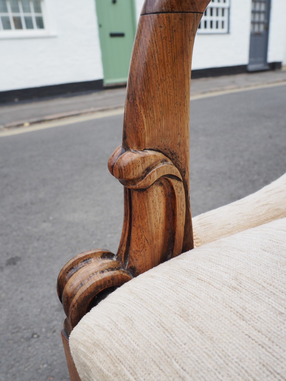 Pair of Victorian Rosewood armchairs View IX