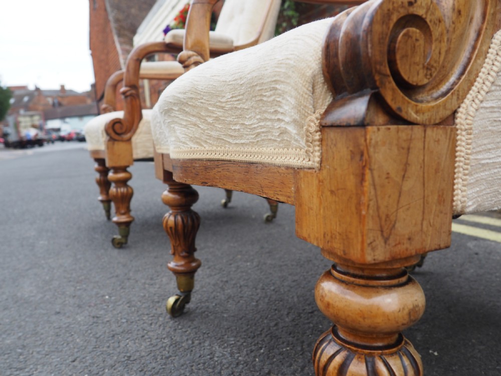 Pair of Victorian Rosewood armchairs View XI