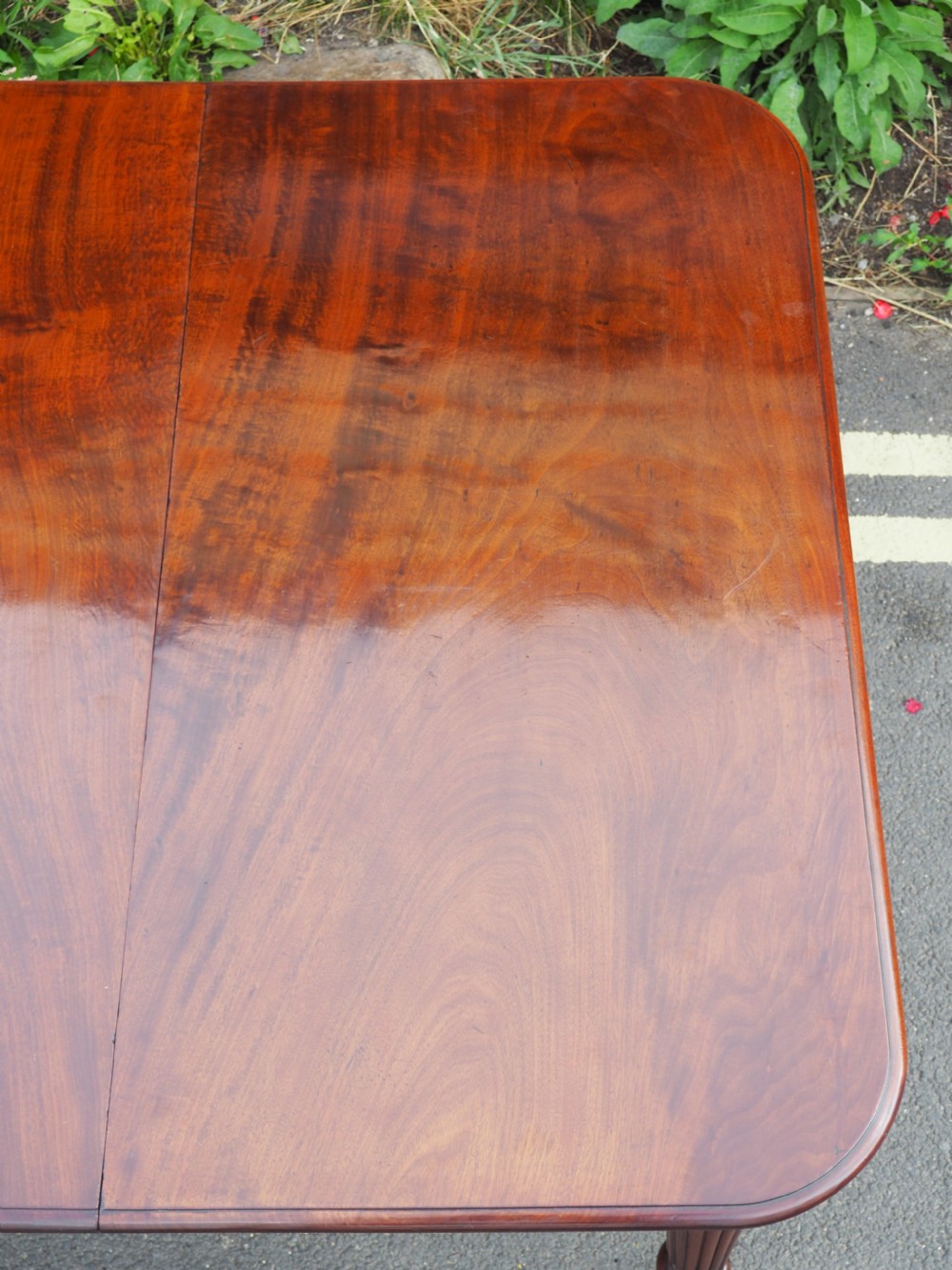William IV Mahogany extending table View XI