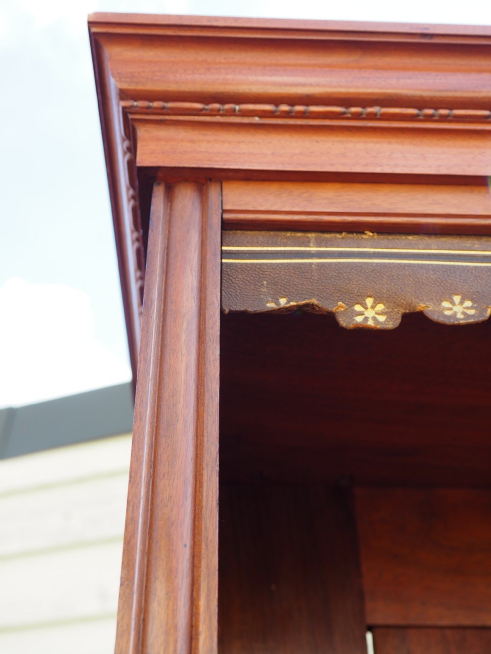 Pair of tall Walnut open Bookcases View V