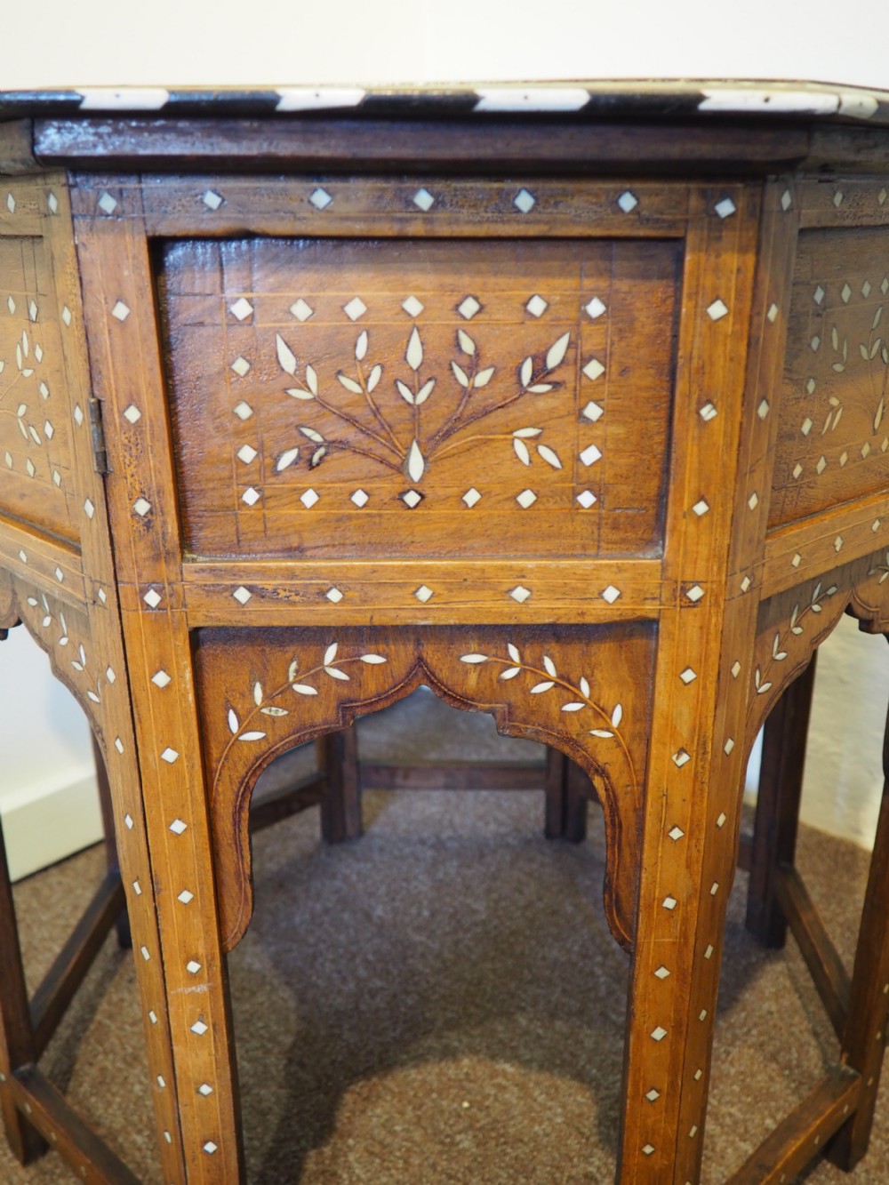 Large North Indian inlaid table from Hoshiarpur View III