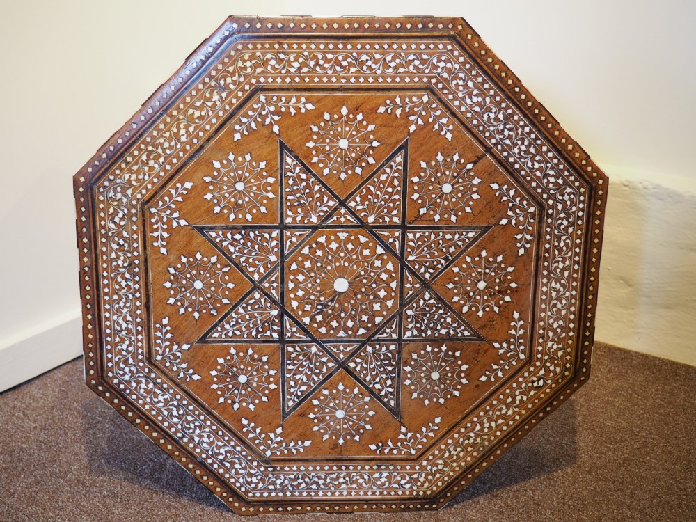 Large North Indian inlaid table from Hoshiarpur View V