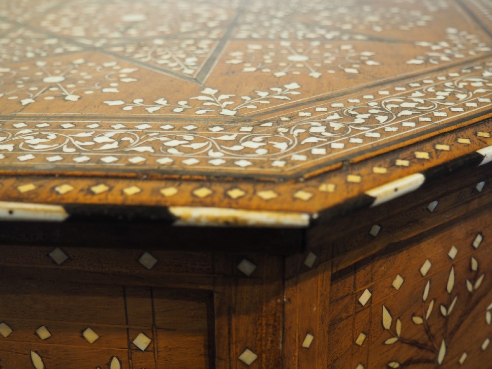 Large North Indian inlaid table from Hoshiarpur View VII