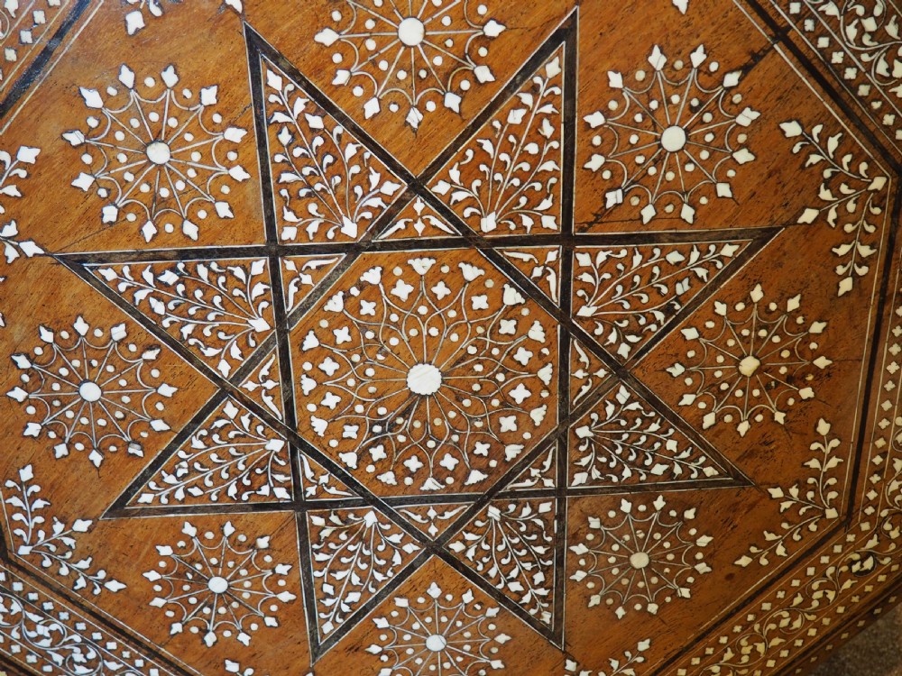 Large North Indian inlaid table from Hoshiarpur View VIII