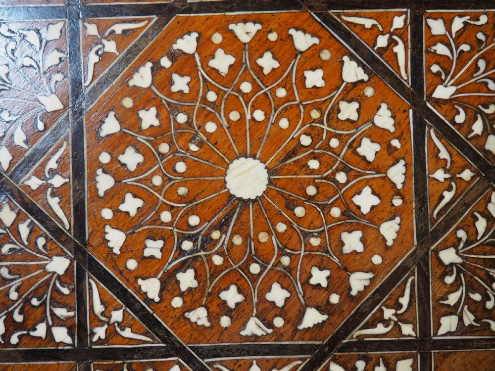 Large North Indian inlaid table from Hoshiarpur View XI