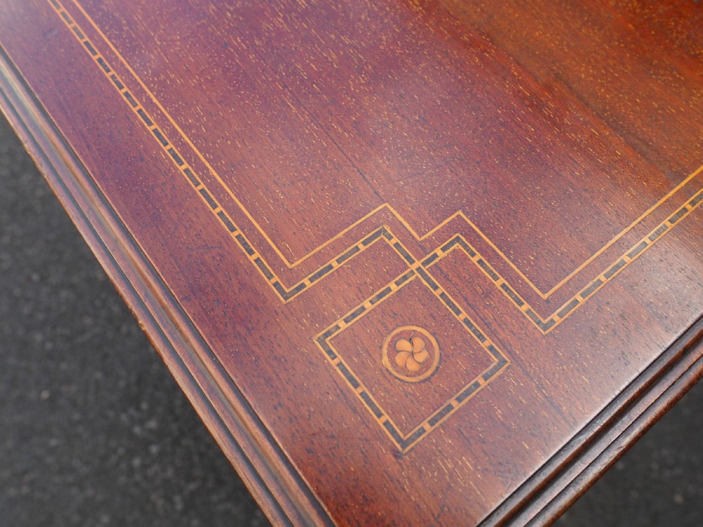 Edwardian inlaid Mahogany revolving bookcase View II