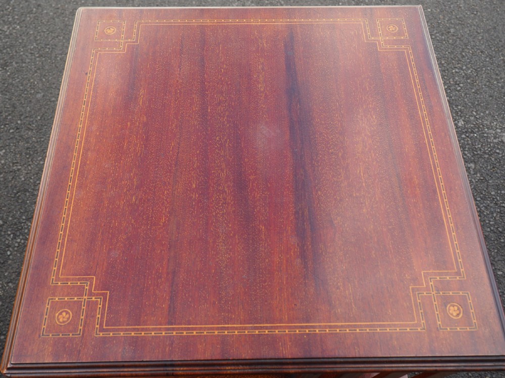 Edwardian inlaid Mahogany revolving bookcase View VI