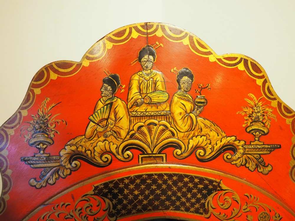 Antique Chinoiserie decorated mirror View II