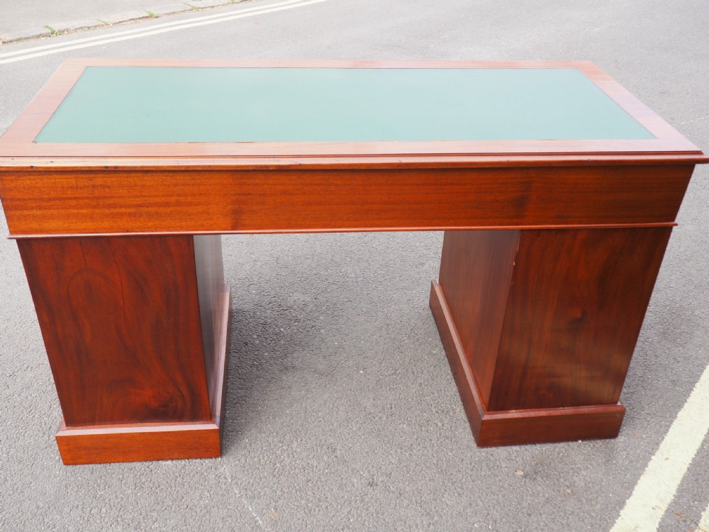 Late Victorian Mahogany pedestal desk View VIII