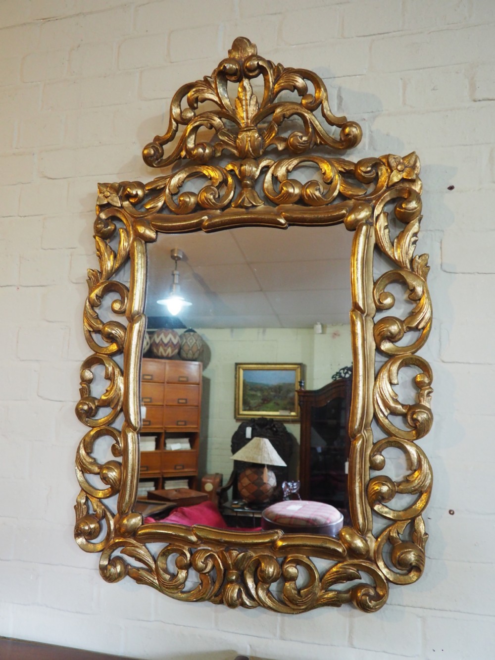 Carved giltwood mirror