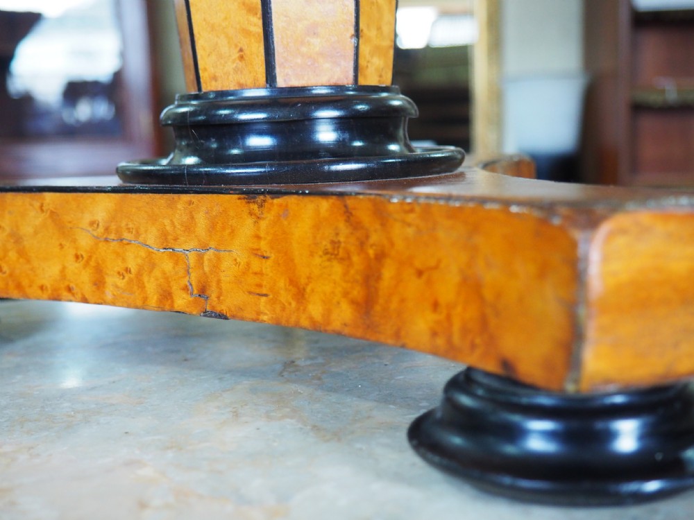Nineteenth century Birdseye Maple piano stool View II
