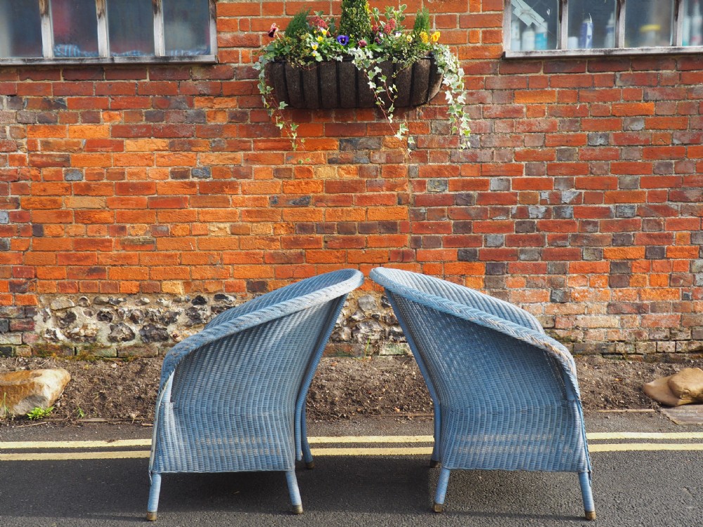Pair of Lloyd Loom armchairs View II