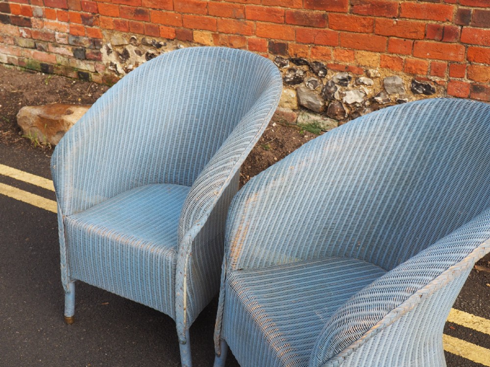 Pair of Lloyd Loom armchairs View IV