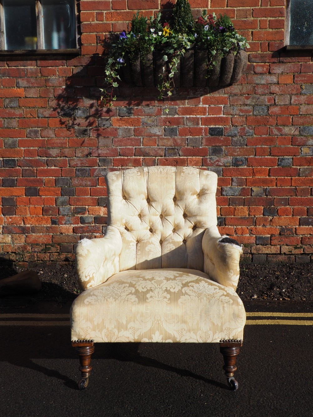 Victorian Walnut framed armchair View II