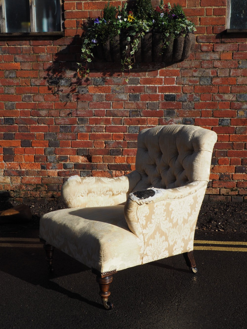Victorian Walnut framed armchair View V