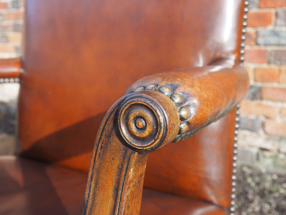 Pair of Leather library armchairs View II