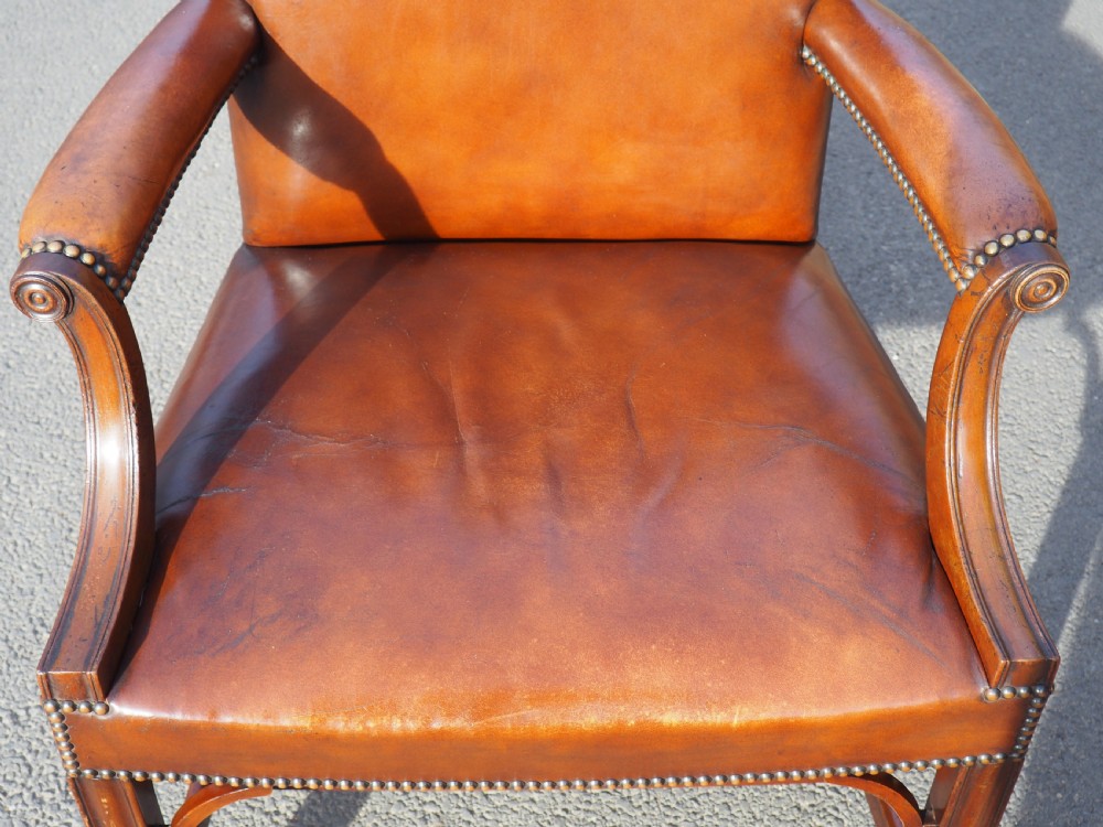Pair of Leather library armchairs View VI